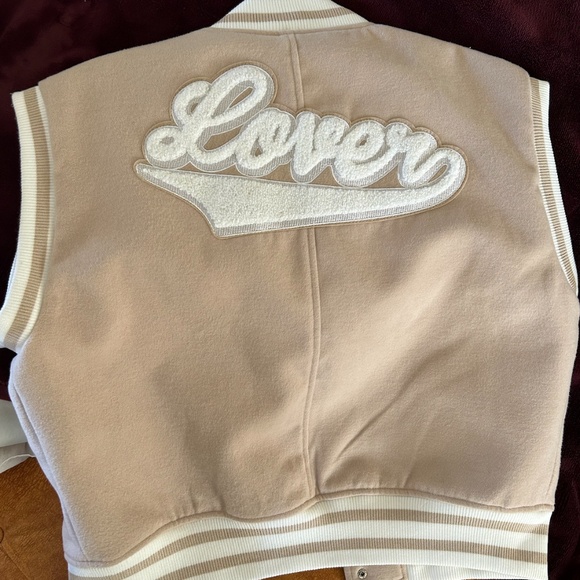 Beige Varsity Vest - Picture 2 of 3